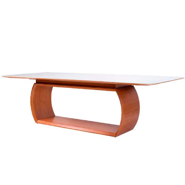Mesa Decora 3,00 x 1,20  Off White/Castanho