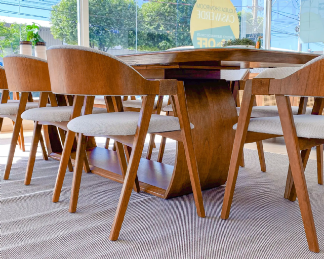 Conjunto Mesa Decora 3,00 + 10 Cadeiras Nicole