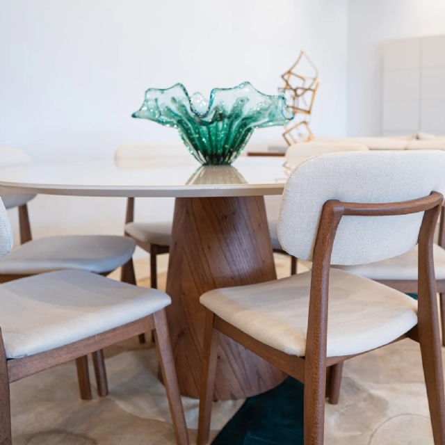 Mesa Duna 1,20 - 1,50 Off White/Castanho