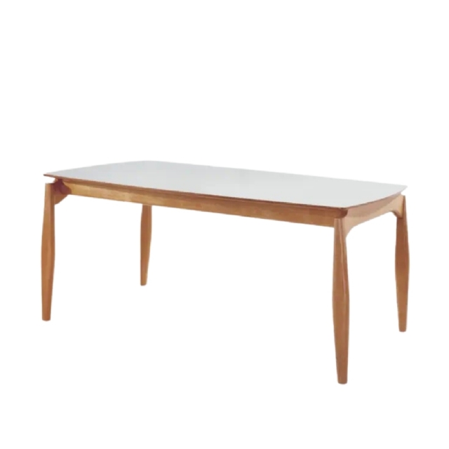 Mesa Ravenna 2,20m/1,80m - Off White/Castanho