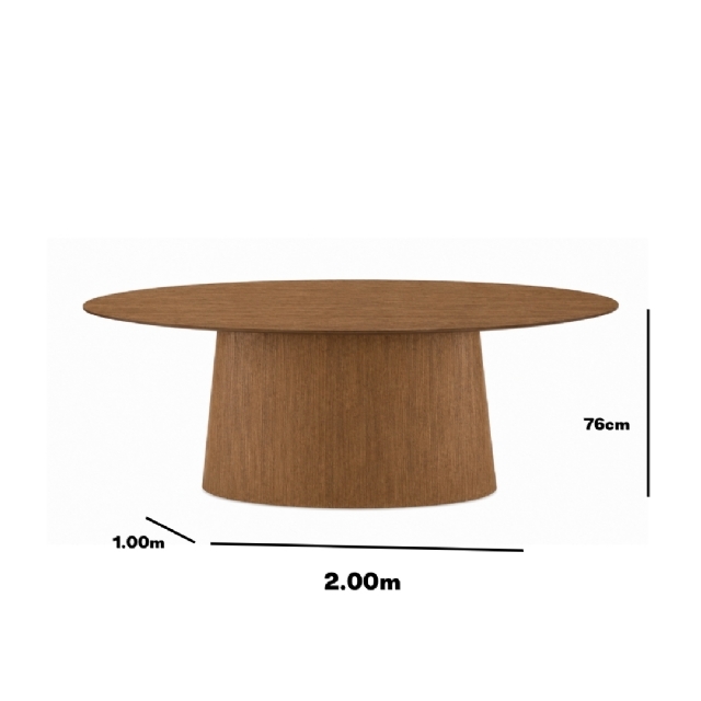 Mesa Fortaleza 2,00 x 1,00 - Carvalho